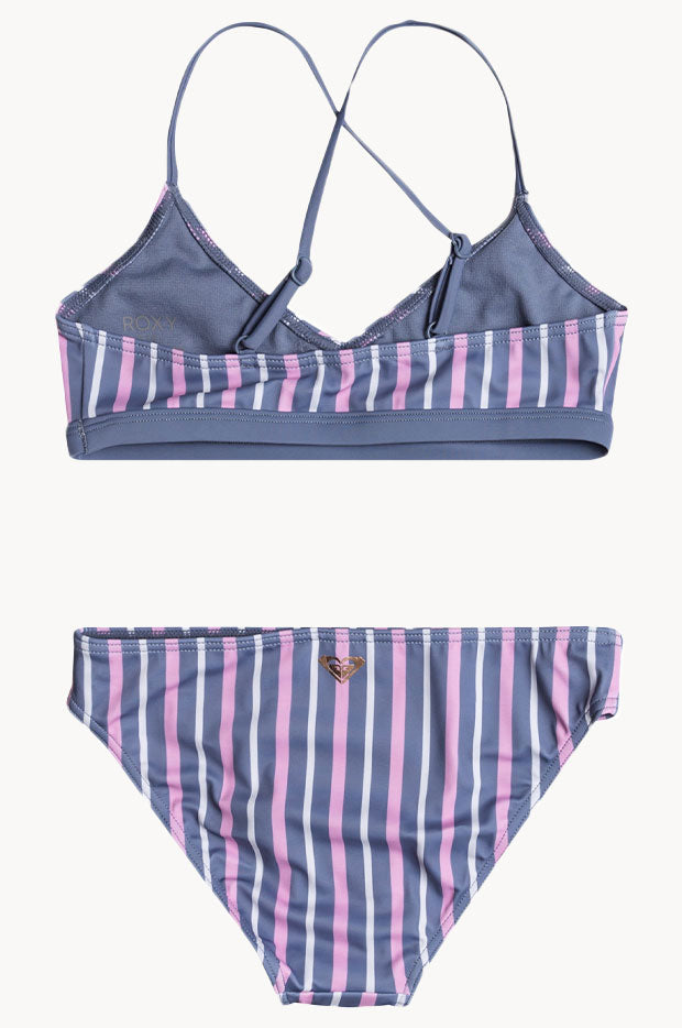 Girls Hidden Garden Stripe Bralette Set