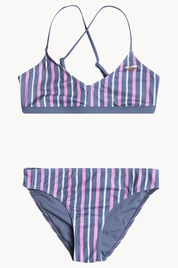 Girls Hidden Garden Stripe Bralette Set