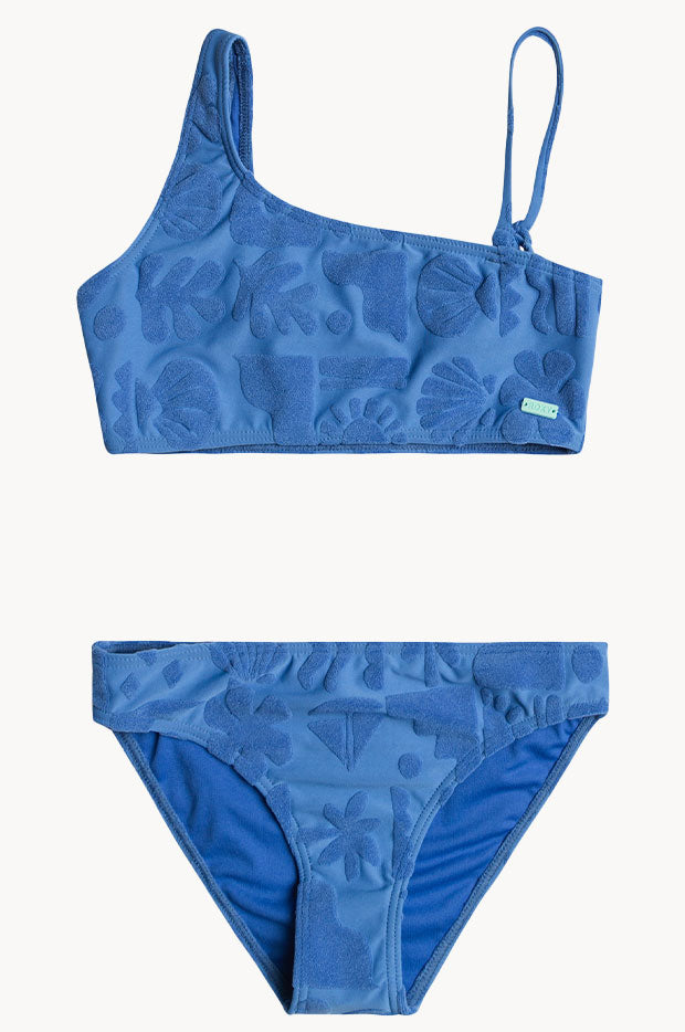 Girls Beach Check Bralette Set