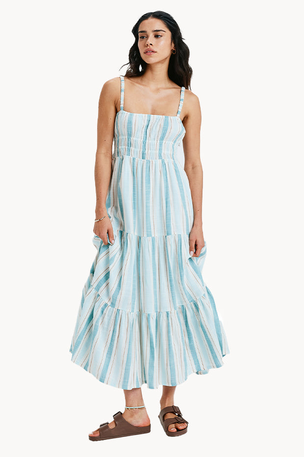 dress by roxy ROXY Sunshine Coastline Stripe Dress EGRET KEEP IT SIMPLE / M