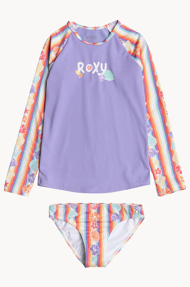 Girls Rainbow Bay Stripe Suntop Set