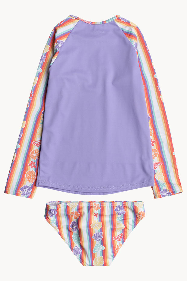 Girls Rainbow Bay Stripe Suntop Set