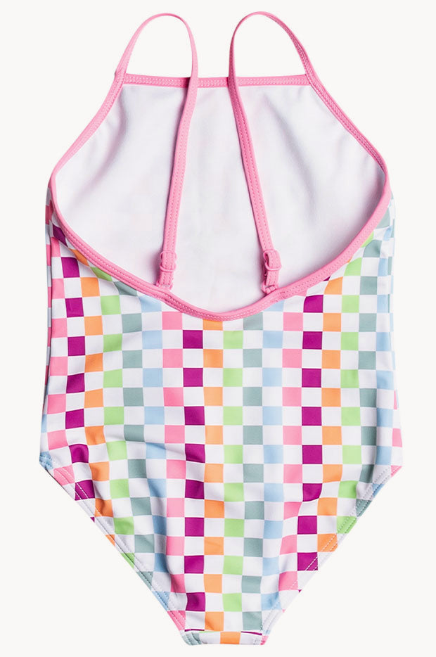 Toddler Girls Rainbow Check Sporty One Piece