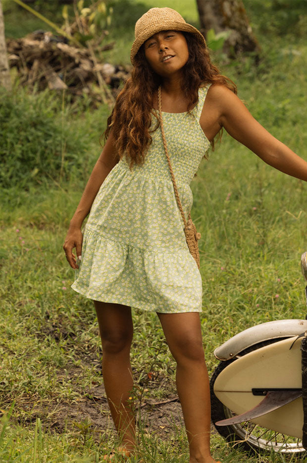 Rosie Waves II Mini Dress XS GREEN Rosie Waves II Mini Dress XS GREEN