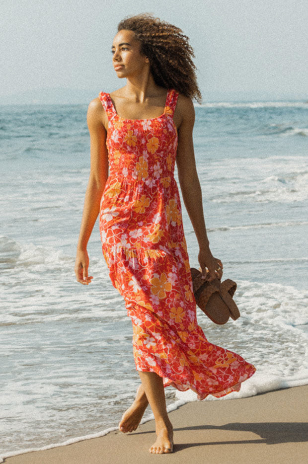 Floral Rosie Waves Midi Dress