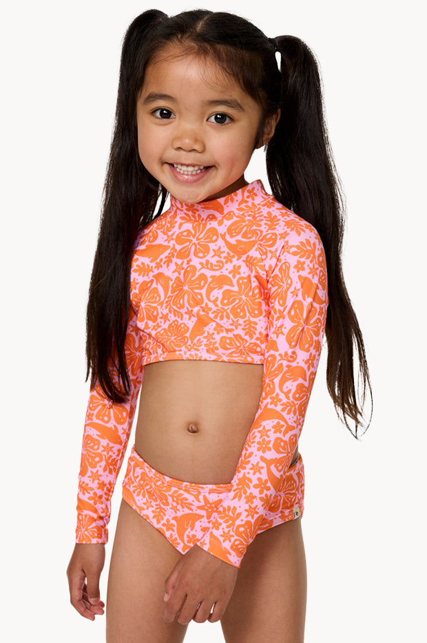 Girls Sun And Swell Crop Suntop Set