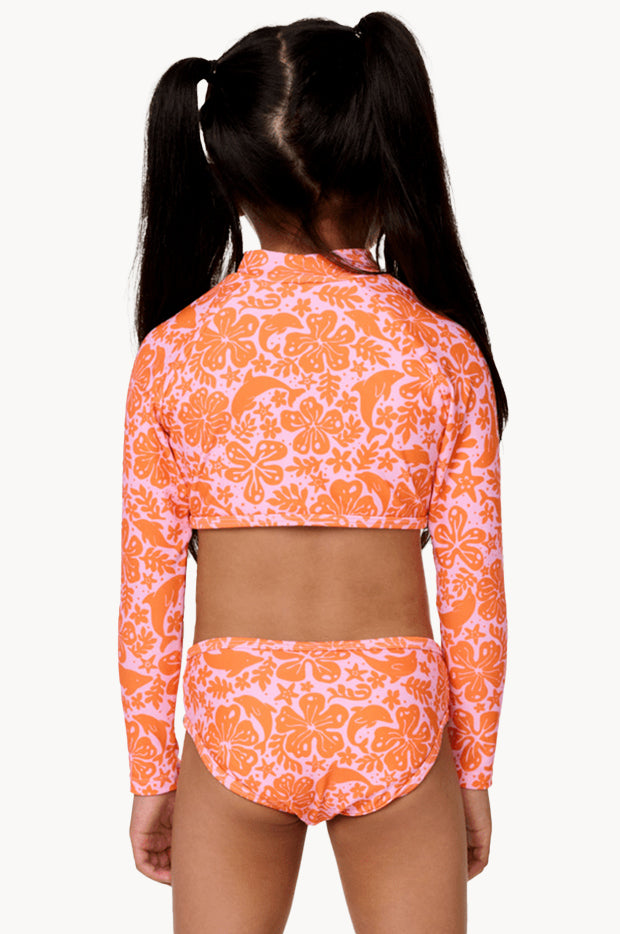 Girls Sun And Swell Crop Suntop Set