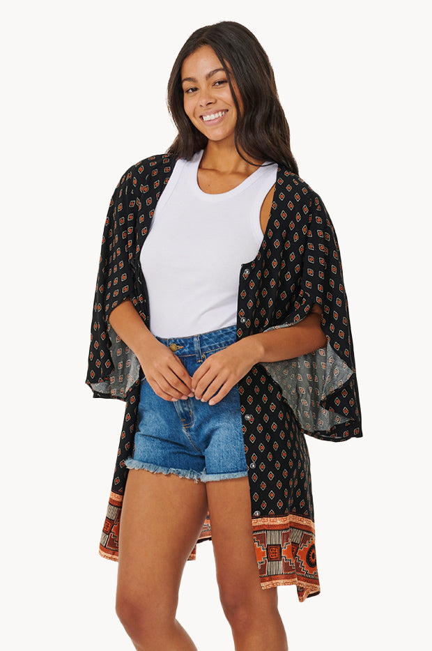 Pacific Dreams Kimono Dress