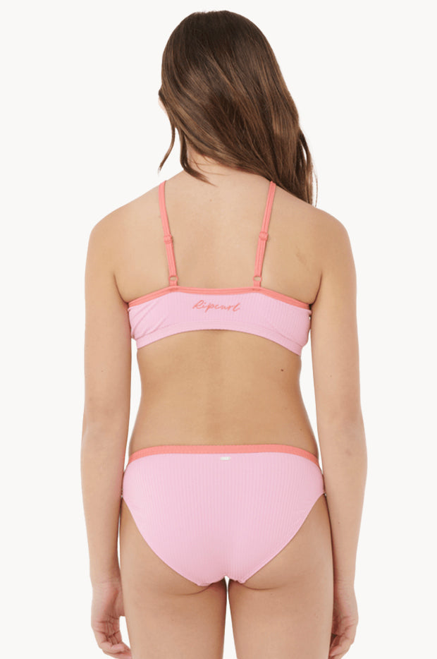 Rip Curl - Girls Premium Rib 2.0 High Neck Crop Set - Watermelon
