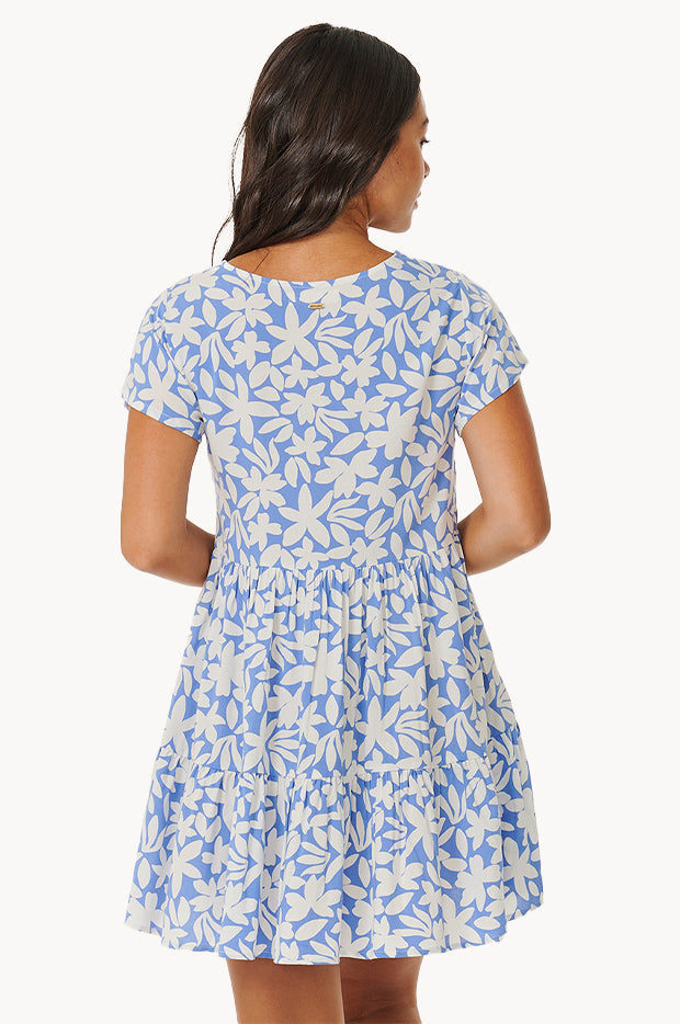 rip curl holiday tropics dress Rip Curl Holiday Tropics Dress Mid Blue LG at Amazon Women's Clothing store