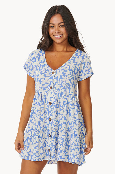 Holiday Tropics Dress 2XS MID BLUE