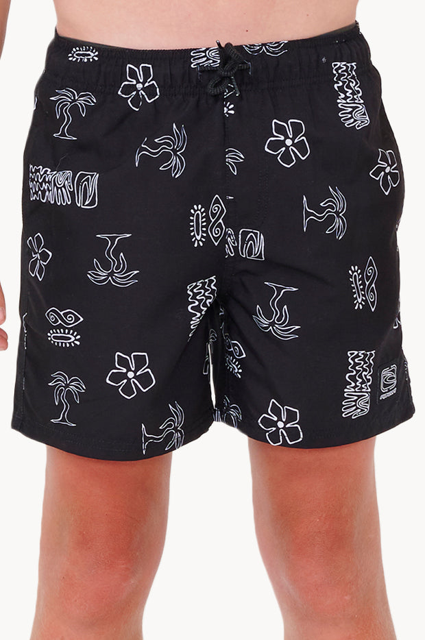 Boys Evolution Motif Volley Boardshort