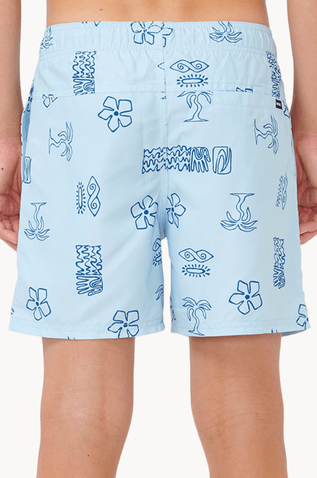 Boys Evolution Motif Volley Boardshort