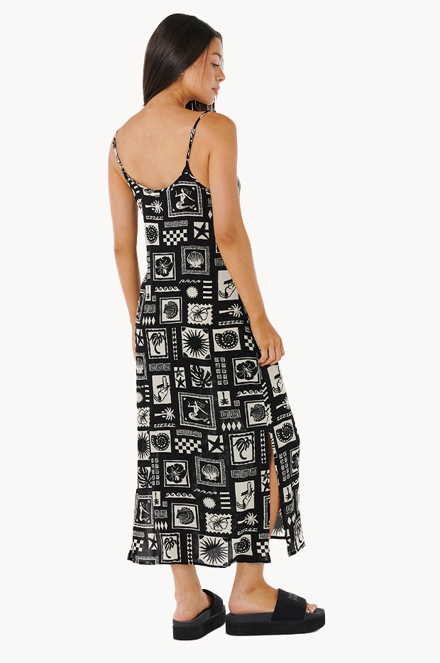 beach party midi dress Womens Printed Midi Dress Tropical Beach Vacation Pool Party and Resort Holiday Outfit XL