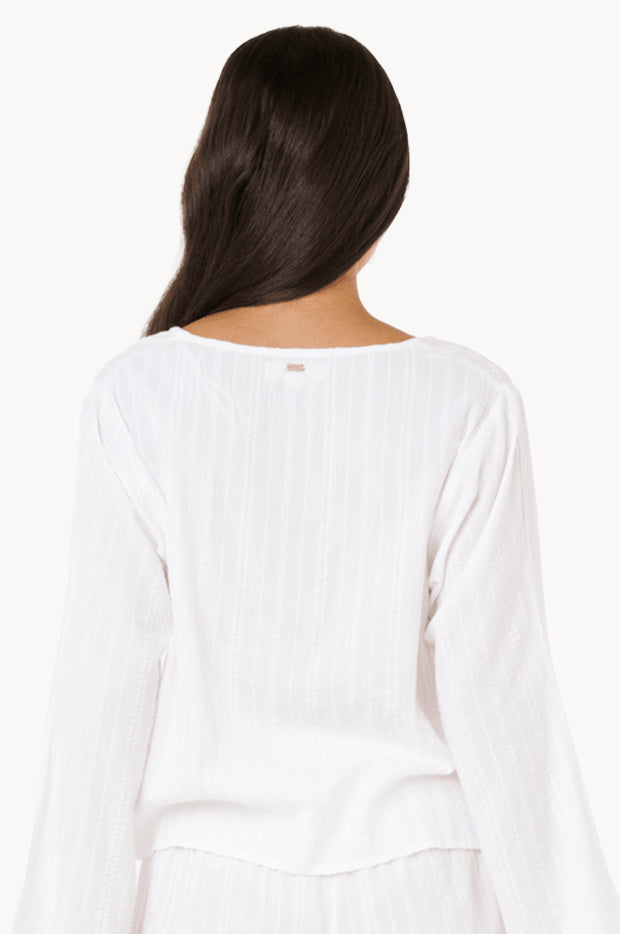 Haze Tie Front Long Sleeve Top