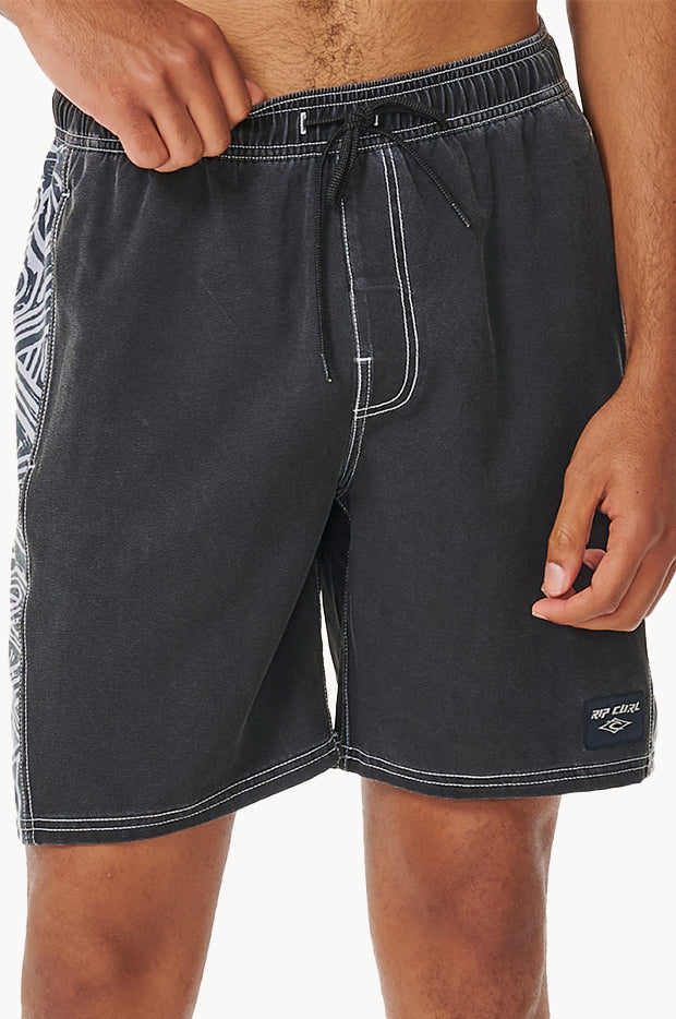 Rip Curl Mens Sideways Volley Boardshort Black/White