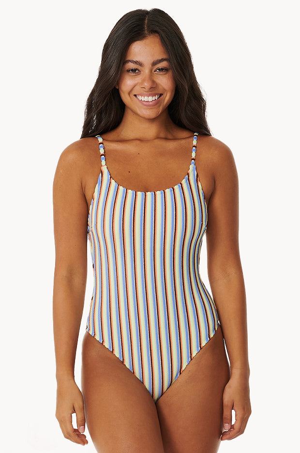 Tropics Stripe Cheeky One Piece