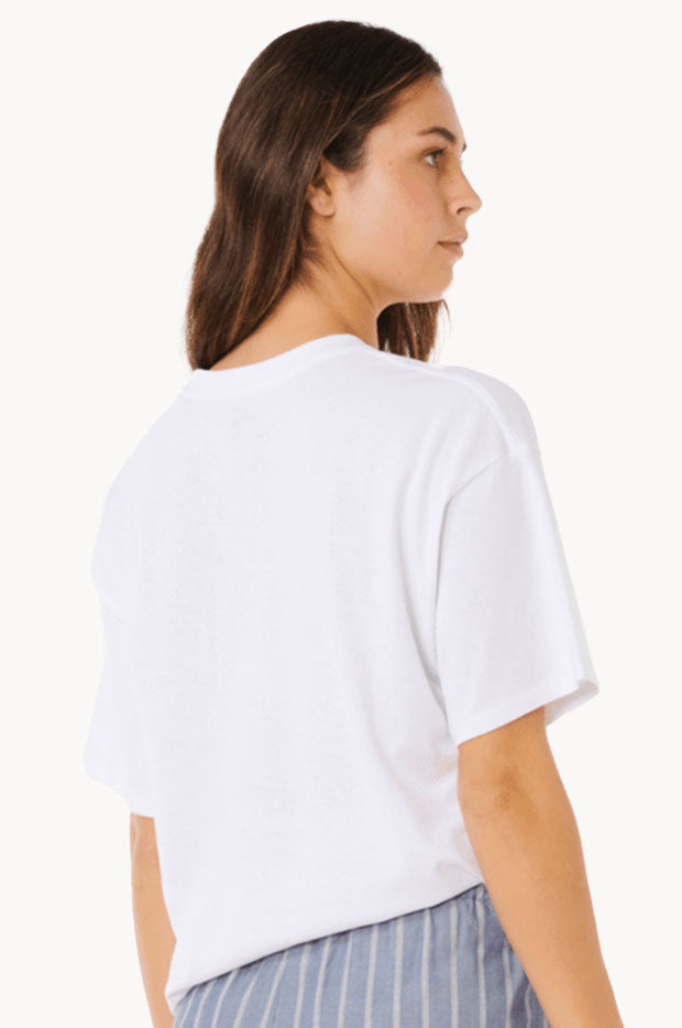 Rip Curl - Poolside Heritage Tee - White | Swimwear Galore AU