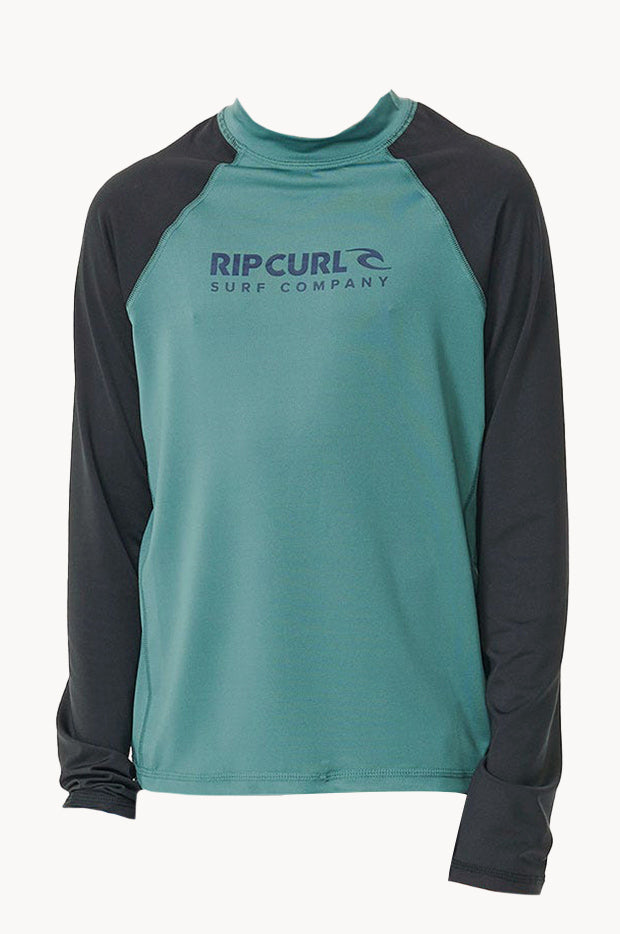 Bluestone Rip Rip Curl - Boys Shock Long Sleeve Suntop - Bluestone | Swimwear Galore AU