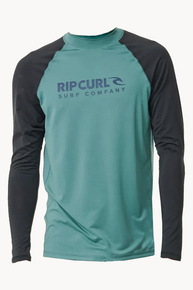 Bluestone Rip Rip Curl - Mens Shock Long Sleeve Suntop - Bluestone | Swimwear Galore AU