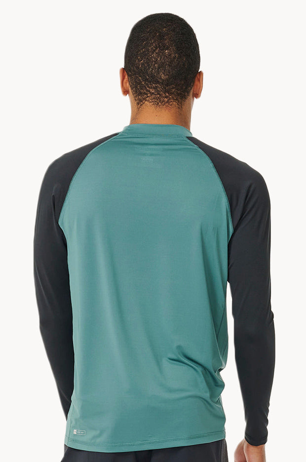 Bluestone Rip Rip Curl - Mens Shock Long Sleeve Suntop - Bluestone | Swimwear Galore AU