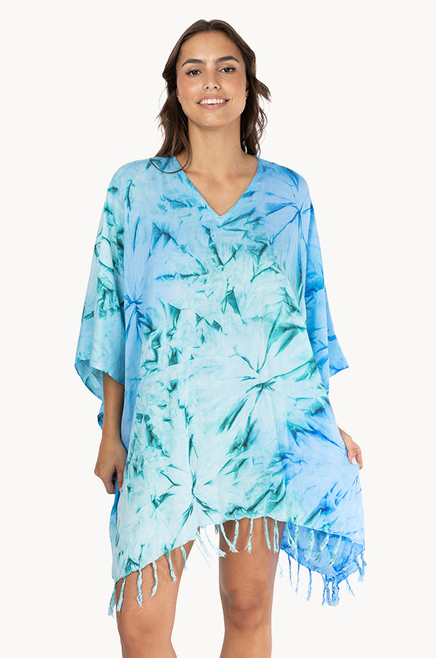 Fluro Dye V Neck Cover Up