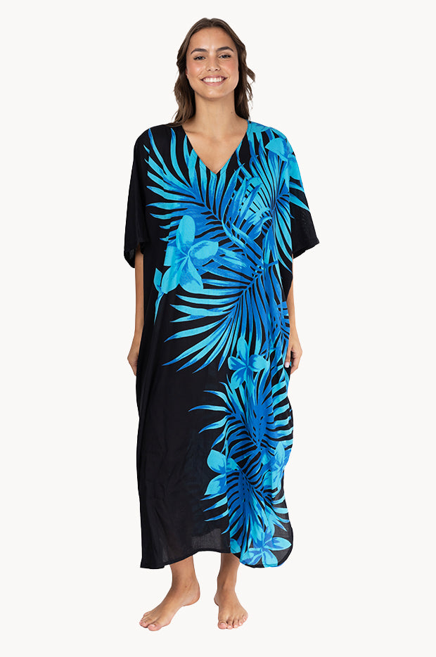 Palm Frond Long Kaftan
