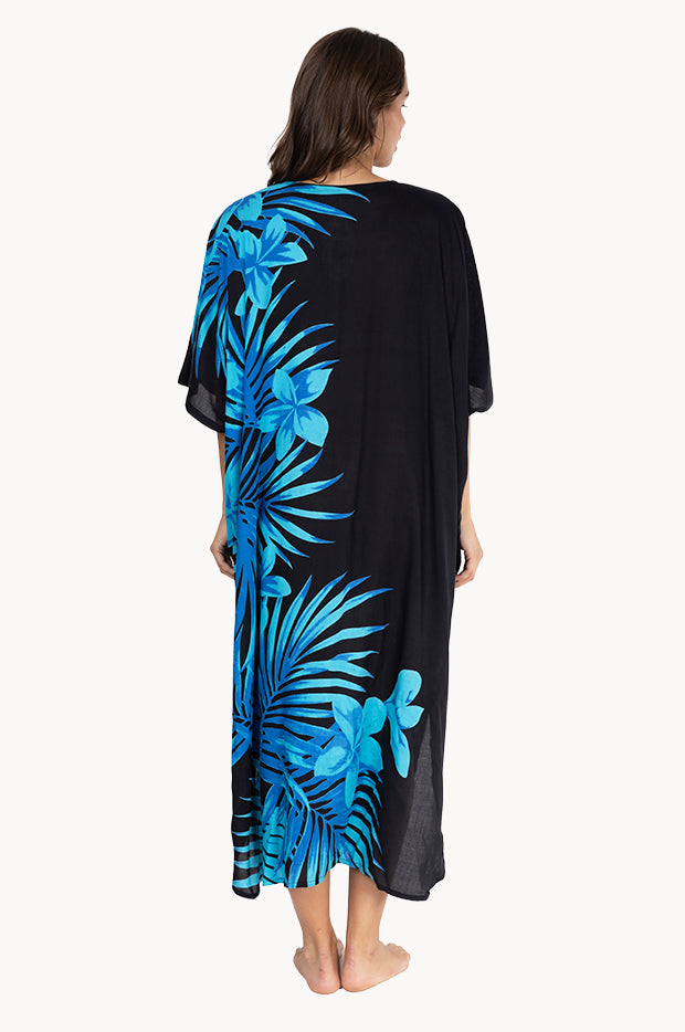 Palm Frond Long Kaftan
