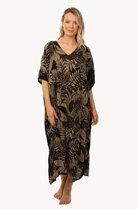 Leaf Betelnut Long Kaftan