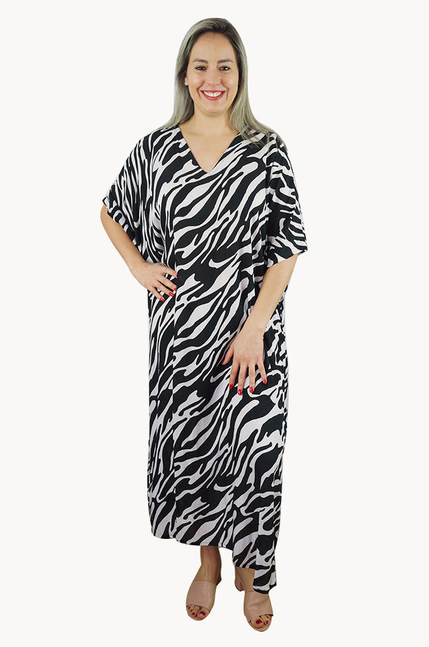 ZEBRA FLORAL KAFTAN