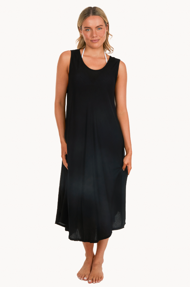 Sundrenched - Plain Niche Dress - Black | Swimwear Galore AU