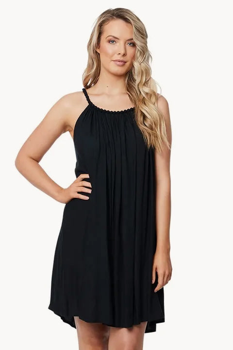 Sundrenched - Plain Delta Dress - Black | Swimwear Galore AU