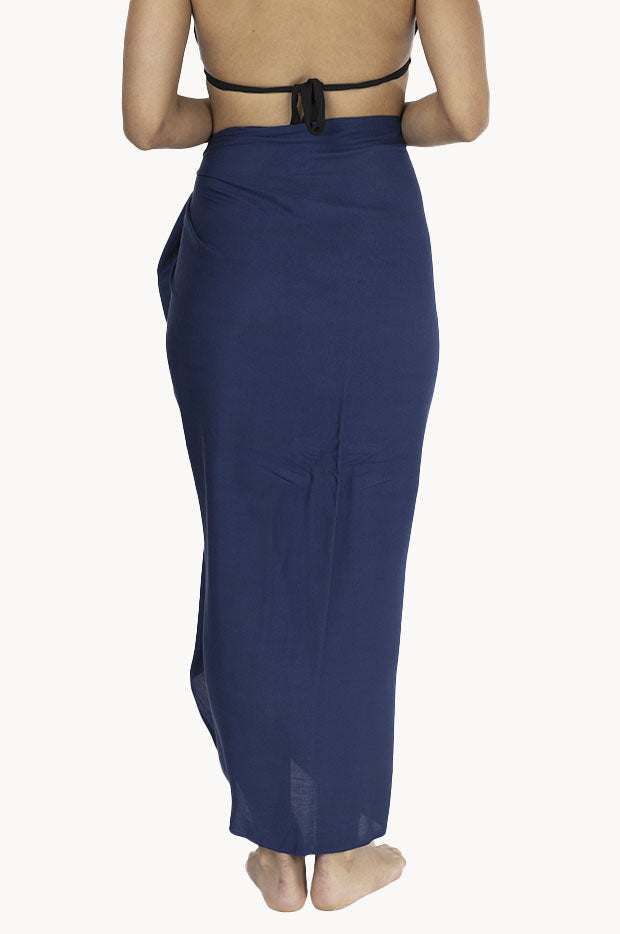 Long Plain Fringed Sarong