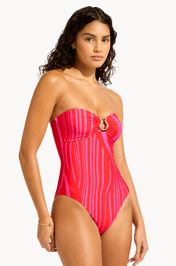 Coastline Ring Front Bandeau One Piece