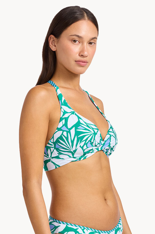 Retro Reef F Cup Wrap Front Bra