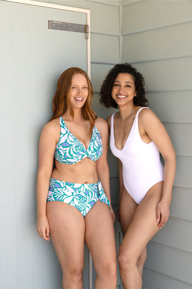 Retro Reef F Cup Wrap Front Bra