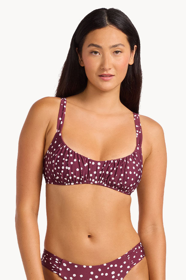 Dolce Dot Ruched Bralette