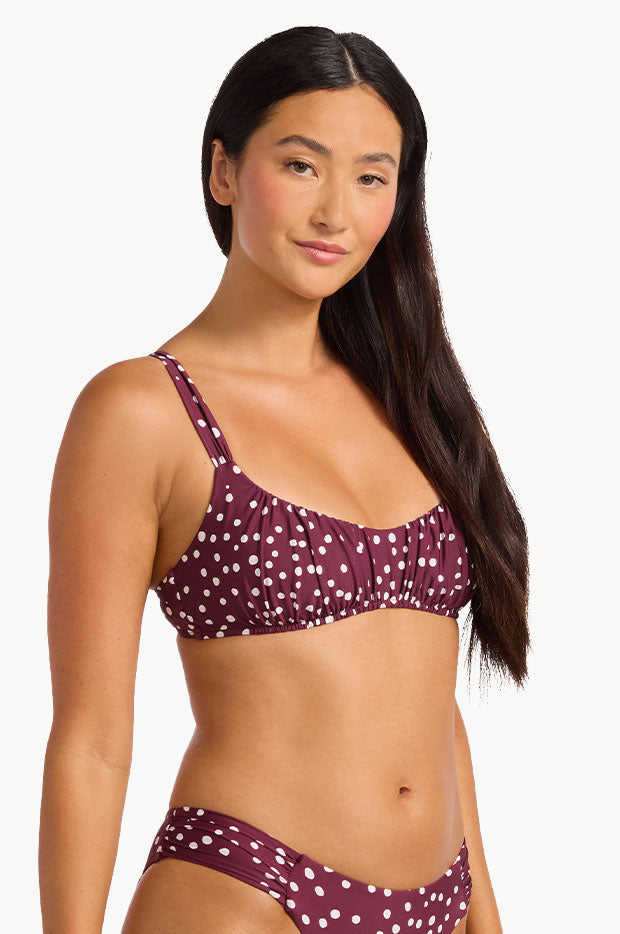 Dolce Dot Ruched Bralette