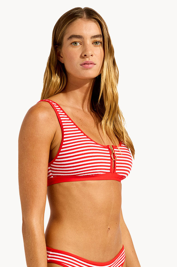 Clubhouse Zip Front Tank Top