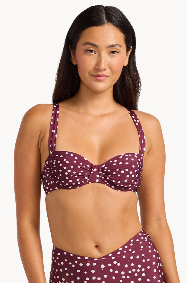 Dolce Dot Ruched Underwire Bra