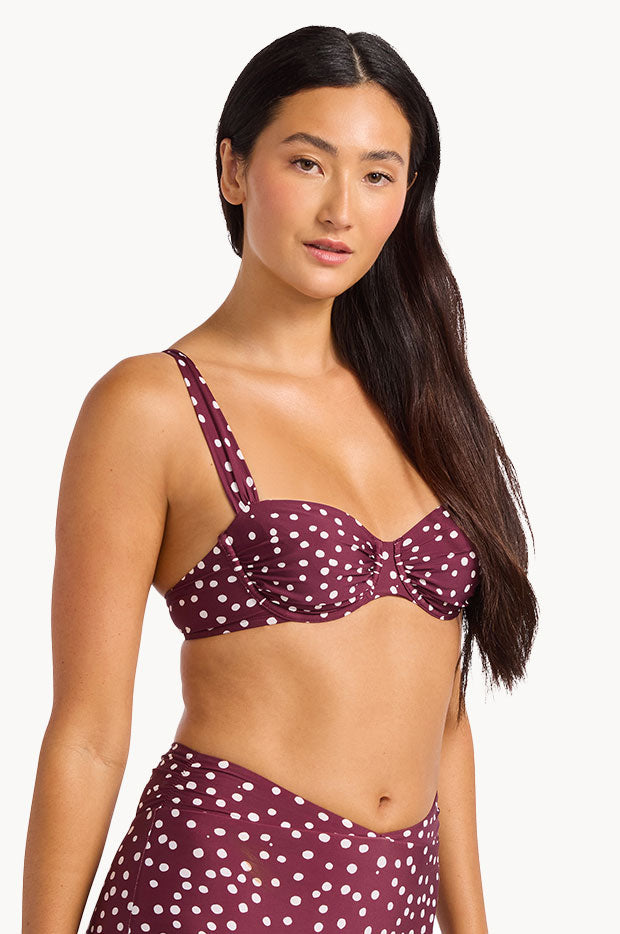Dolce Dot Ruched Underwire Bra