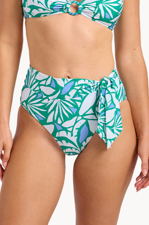 Retro Reef Tie Front High Waisted Pant