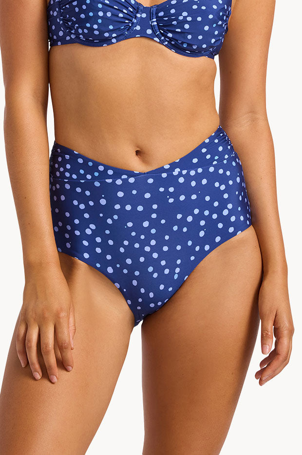 Dolce Dot Ruched Band High Waist Pant