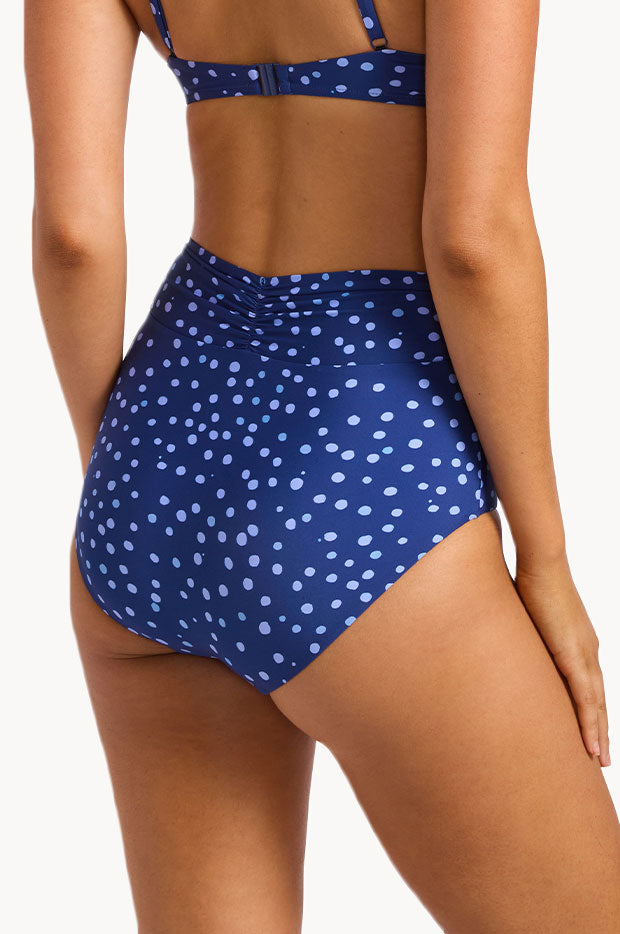Dolce Dot Ruched Band High Waist Pant
