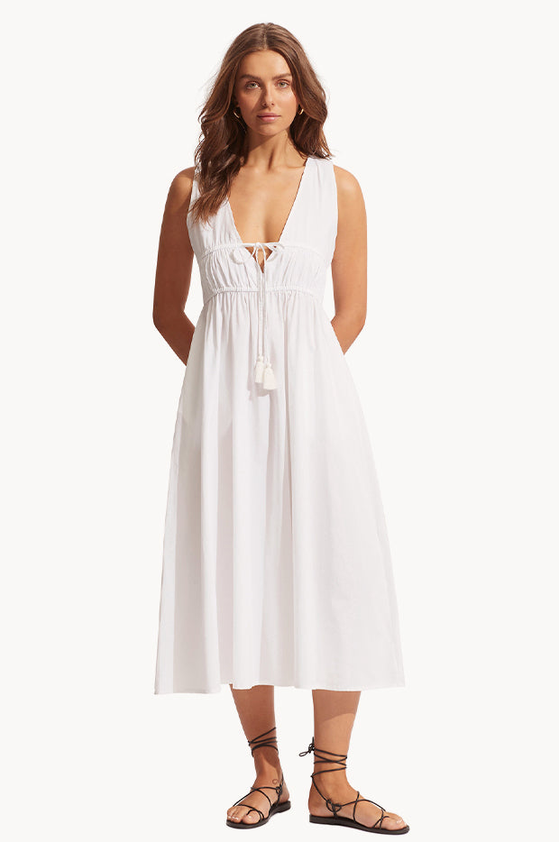 Sunbreak Poplin Midi Dress