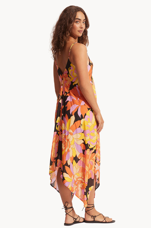 Seafolly Palm Springs Scarf Dress Black Swimwear Galore AU