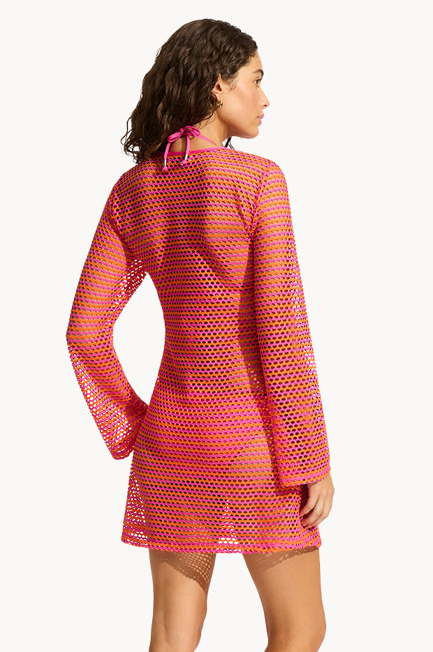 AquaFlare - Lace Mesh Beach Cover-Up by The Nevermore