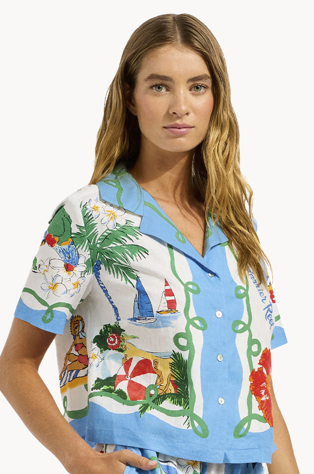 Viva Vacation Crop Shirt