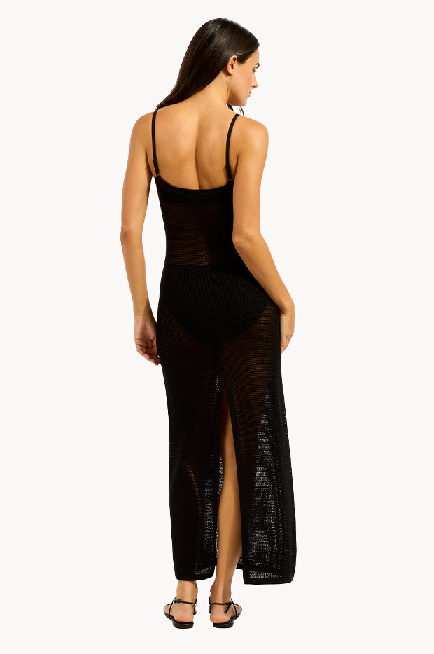 Crew Neck Maxi Knit Dress