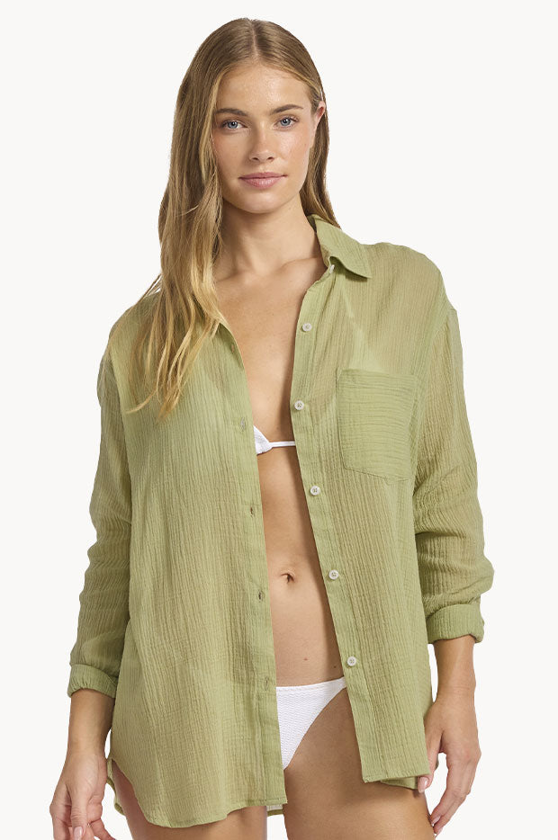 Crinkle Gauze Shirt